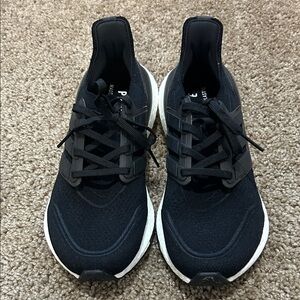 Adidas Black and White Athletic Sneakers